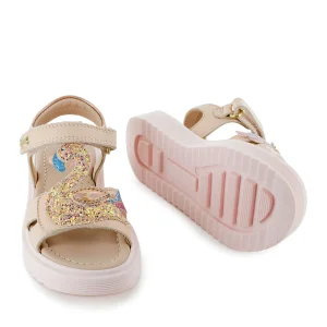 Online calf peach Sandalen