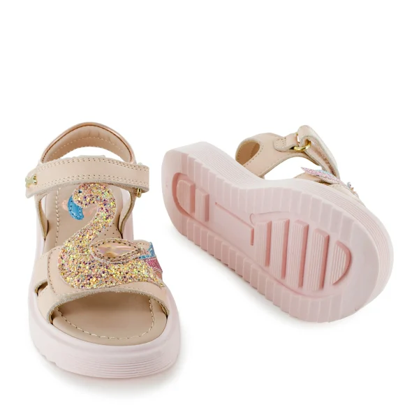 Online calf peach Sandalen