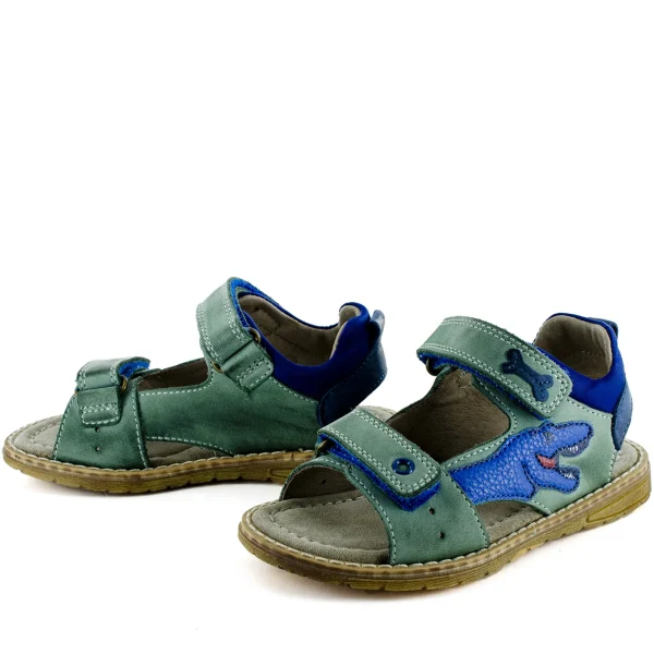 Fashion calf oxide + electric blue Sandalen