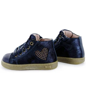 Outlet metal blue Halfhoge Schoenen
