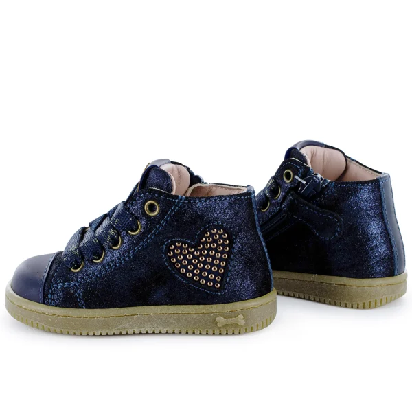 Outlet metal blue Halfhoge Schoenen