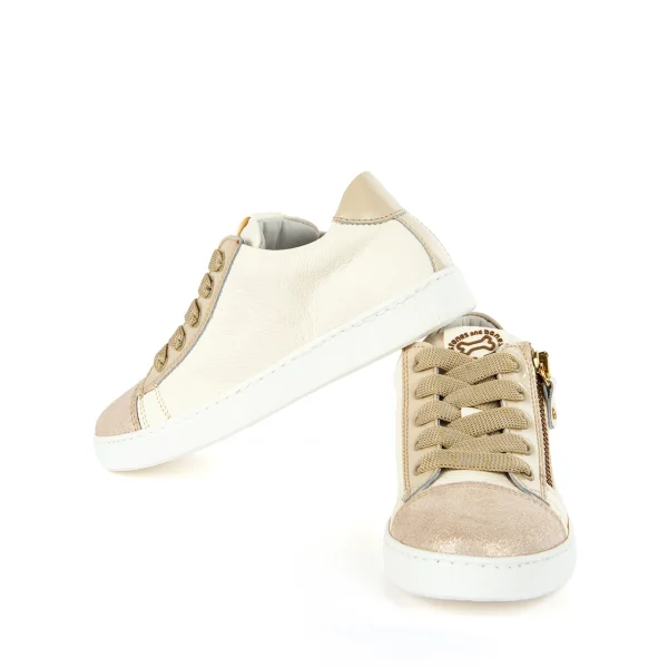 New calf ivor + ecrù Lage Schoenen