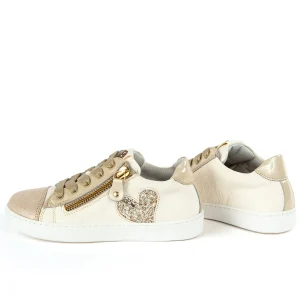 New calf ivor + ecrù Lage Schoenen
