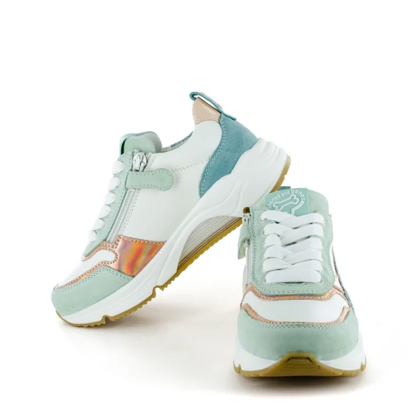 Hot crs - lamè mint + ivor Lage Schoenen