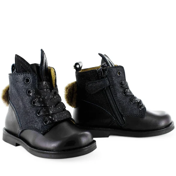 Best calf - metal black Enkellaarsjes