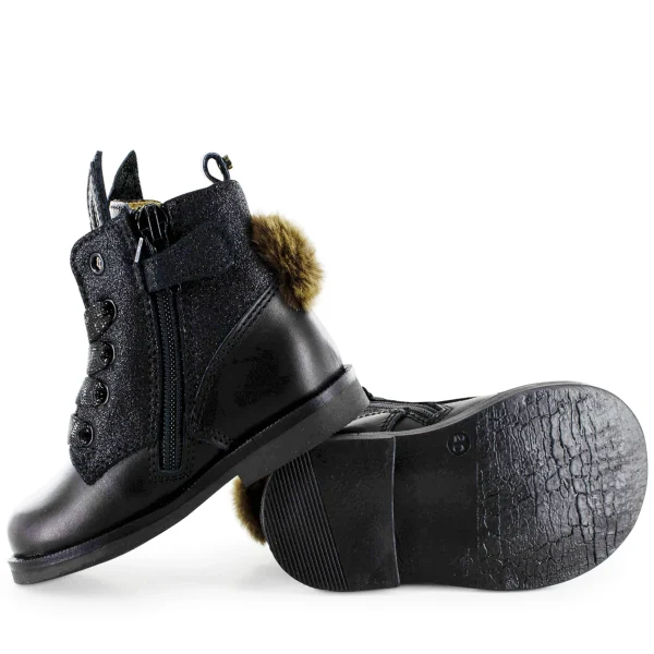 Best calf - metal black Enkellaarsjes