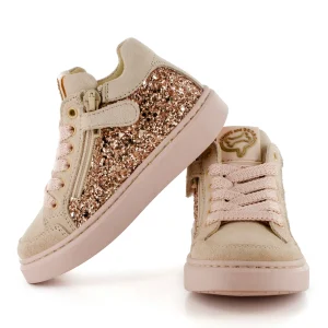 Hot crs - glitter salmon Halfhoge Schoenen