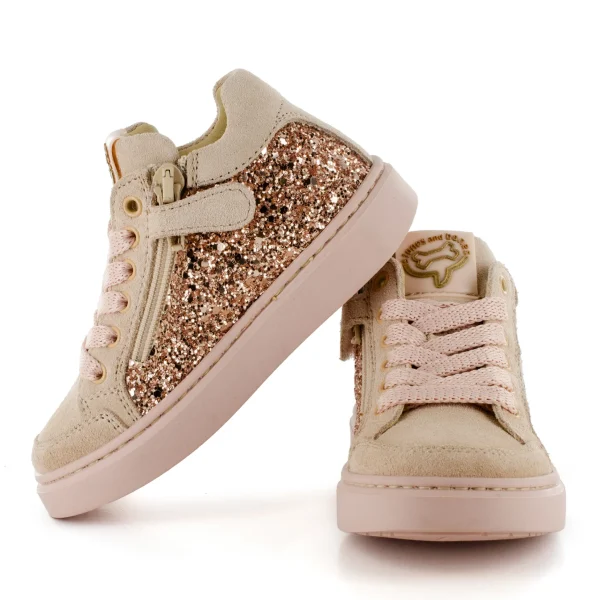 Hot crs - glitter salmon Halfhoge Schoenen