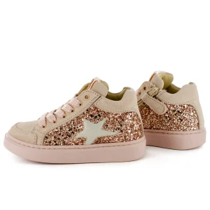 Hot crs - glitter salmon Halfhoge Schoenen