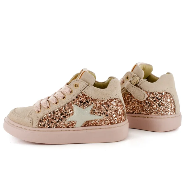 Hot crs - glitter salmon Halfhoge Schoenen