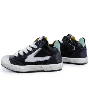 Outlet calf black + l.grey Halfhoge Schoenen