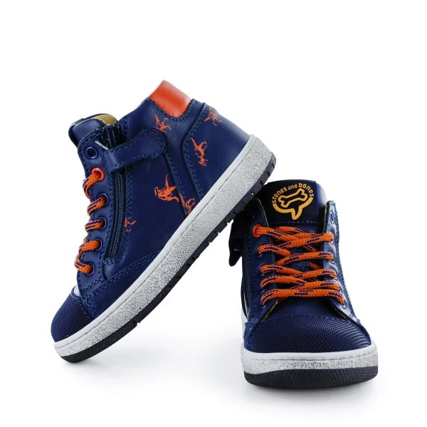Clearance calf navy + brick Halfhoge Schoenen