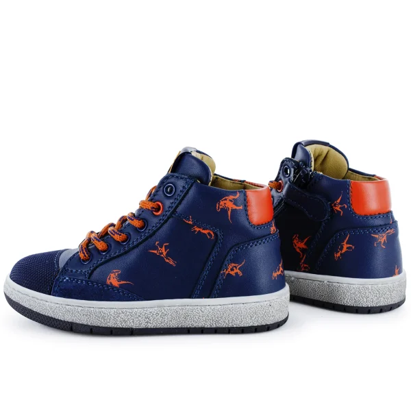 Clearance calf navy + brick Halfhoge Schoenen
