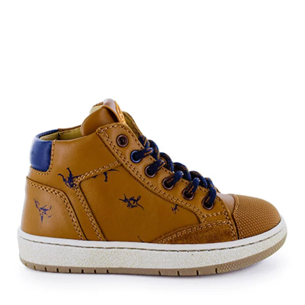 Clearance calf navy + brick Halfhoge Schoenen
