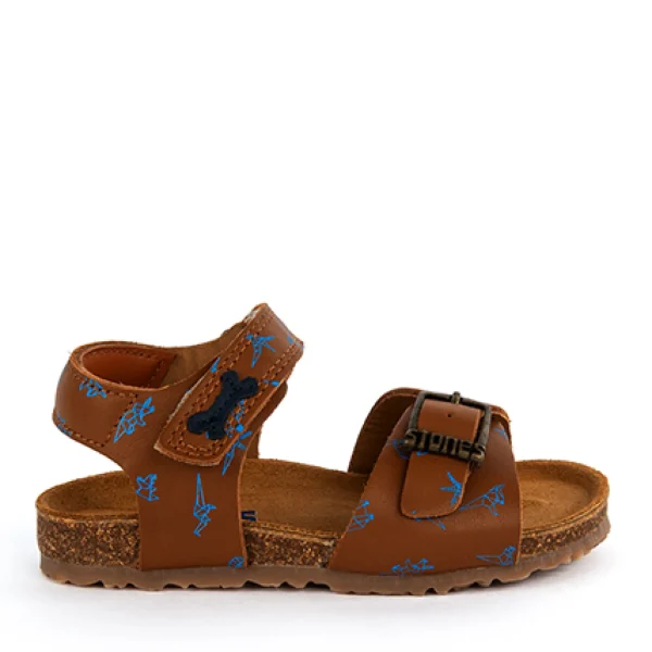 Discount calf electric blue + orange fluo Sandalen