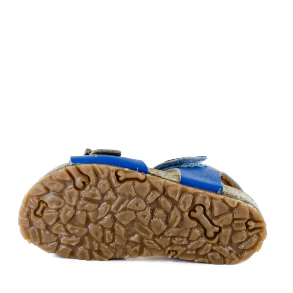 Fashion calf l.blue + orange Sandalen