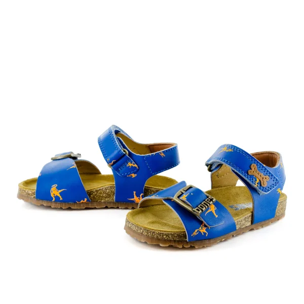 Fashion calf l.blue + orange Sandalen