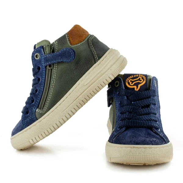 New crs - nabuk khaki + navy Halfhoge Schoenen