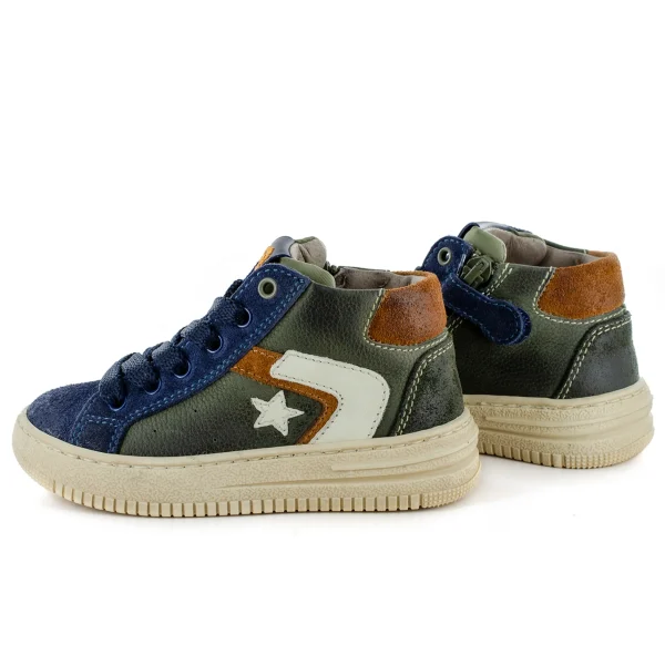 New crs - nabuk khaki + navy Halfhoge Schoenen