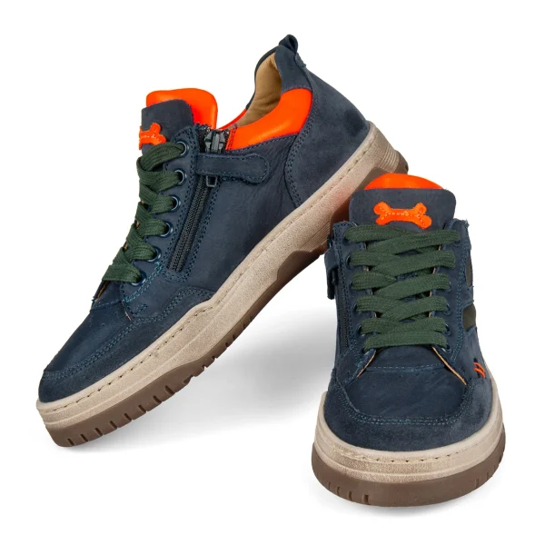 Clearance crs - calf navy + orange fluo Lage Schoenen