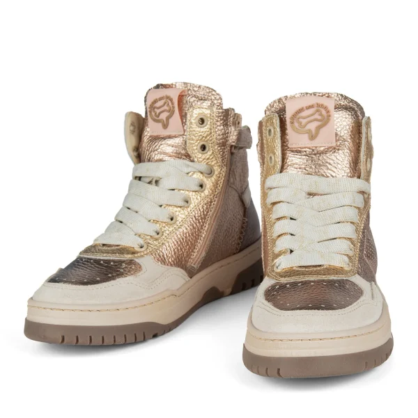 Sale crs - metal nude + gold Halfhoge Schoenen