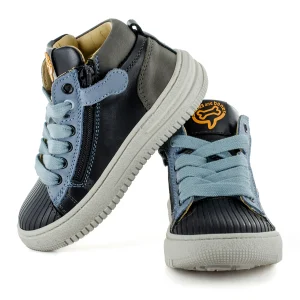 Online calf black + denim Halfhoge Schoenen