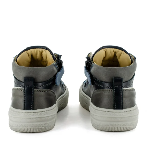 Online calf black + denim Halfhoge Schoenen