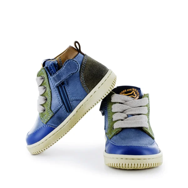 Clearance calf denim + moss Halfhoge Schoenen