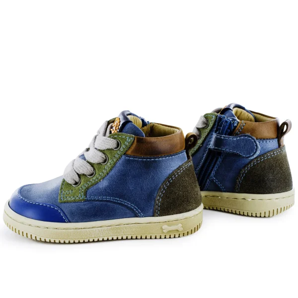 Clearance calf denim + moss Halfhoge Schoenen