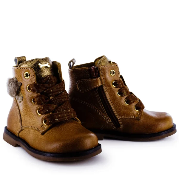 Discount calf cognac Enkellaarsjes