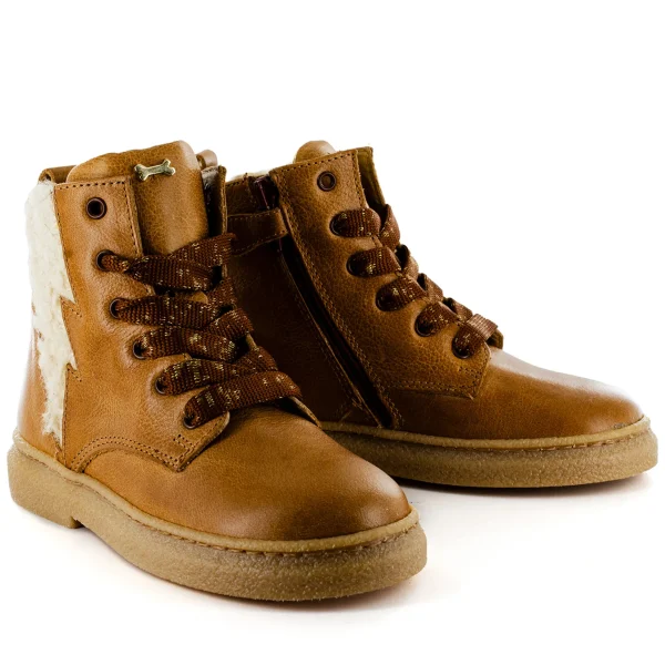 Discount calf cognac Enkellaarsjes