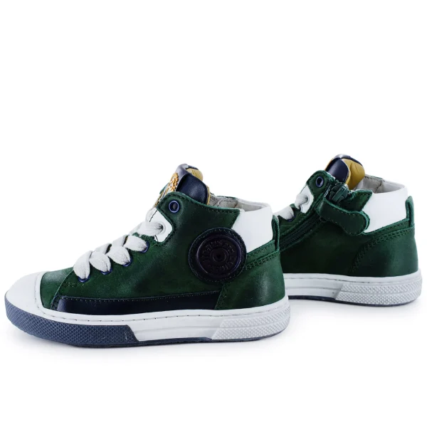 Hot calf d.green + white Sneakers