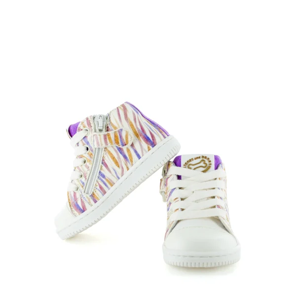Outlet calf lilac + milk Halfhoge Schoenen